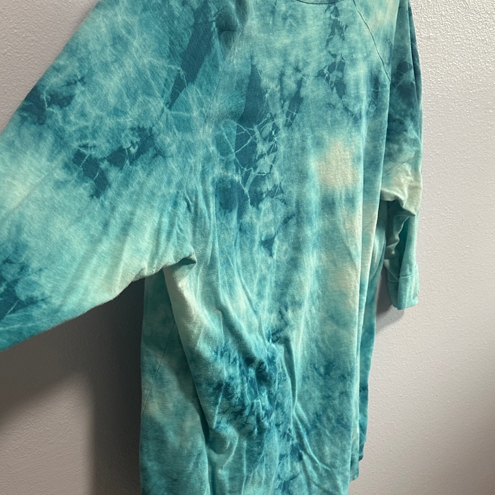 Lucky Brand Tie-Dye Long Sleeve Top - Teal and Aqua - Picture 7 of 7